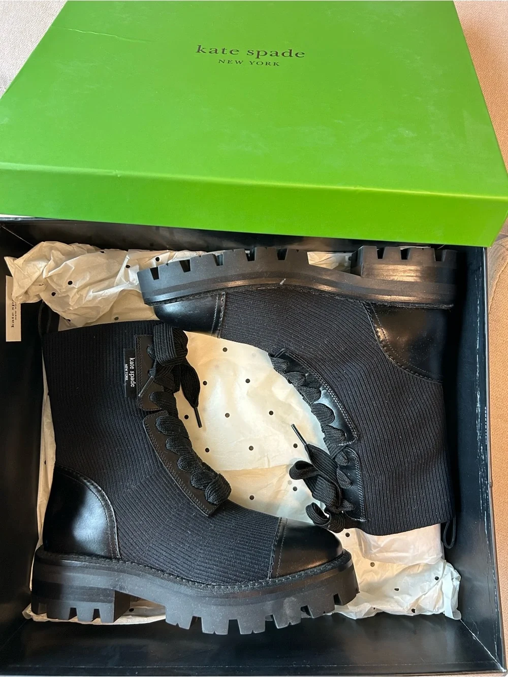 Kate Spade Winton Lug Booties NEW WITH TAGS
